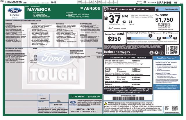 Certified 2022 Ford Maverick XLT FWD image 38