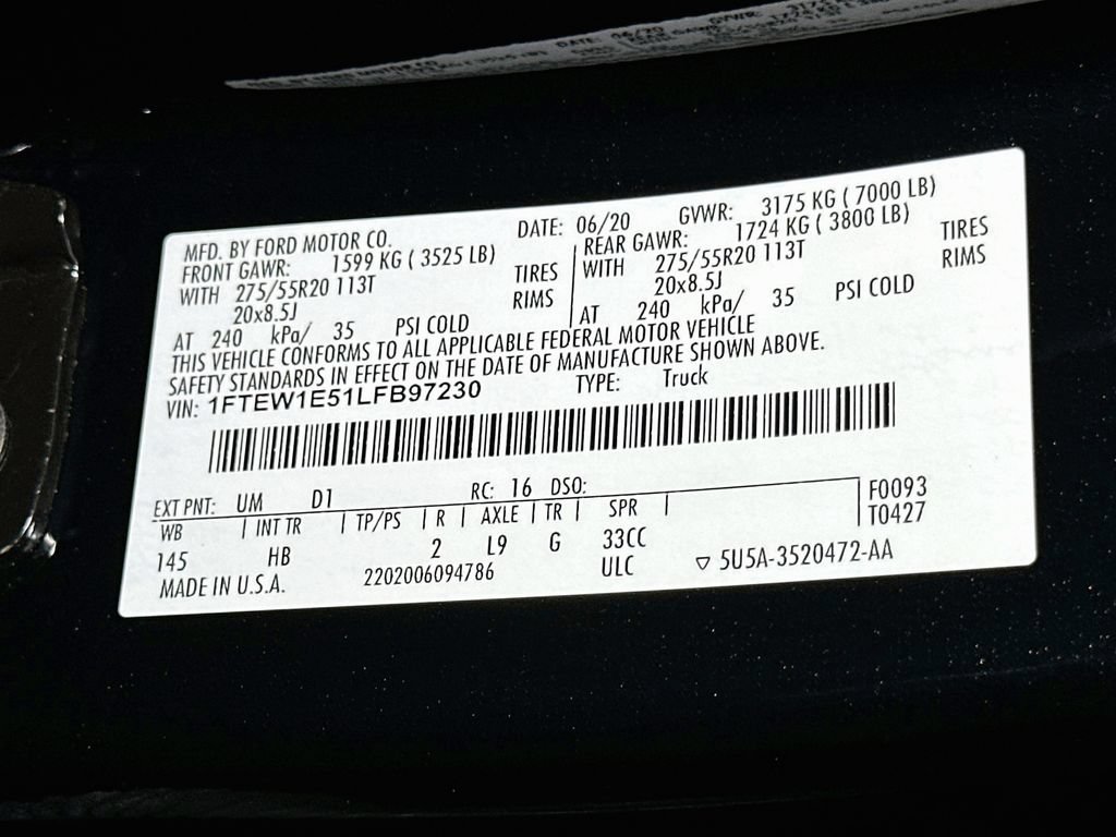 Certified 2020 Ford F150 Lariat AWD/4WD image 24