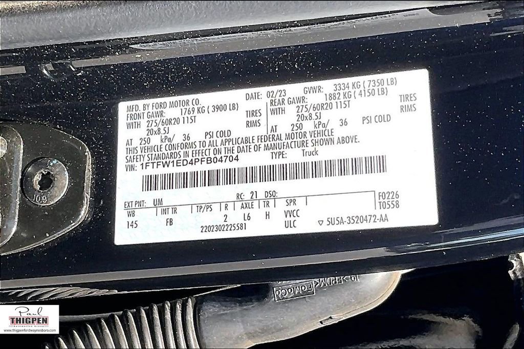 Certified 2023 Ford F150 XLT w/ Equipment Group 302A High AWD/4WD image 35