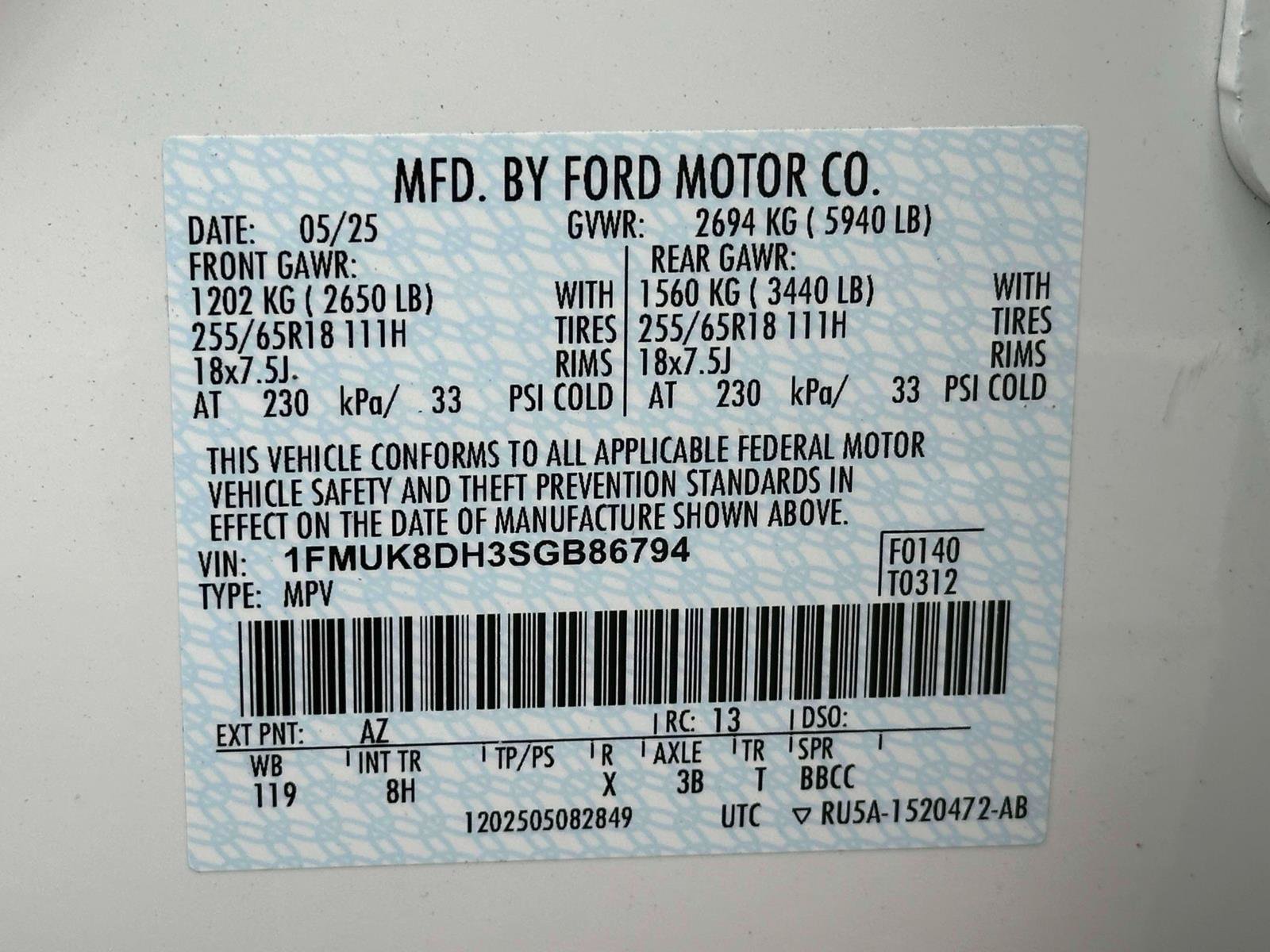Certified 2025 Ford Explorer Active AWD/4WD image 18
