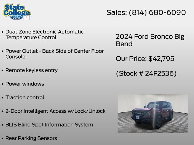 Certified 2024 Ford Bronco Big Bend AWD/4WD image 18