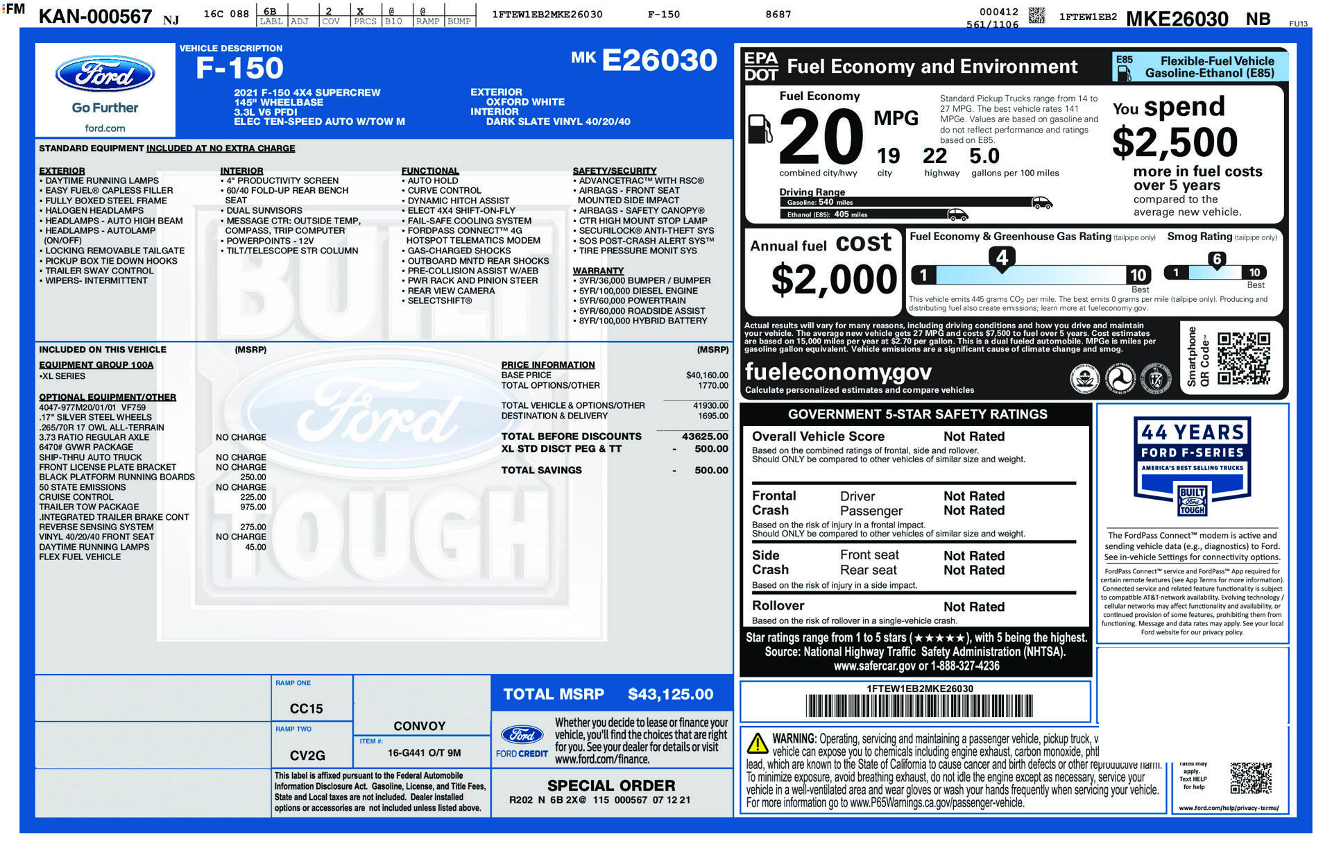 Certified 2021 Ford F150 XL w/ Trailer Tow Package AWD/4WD image 29