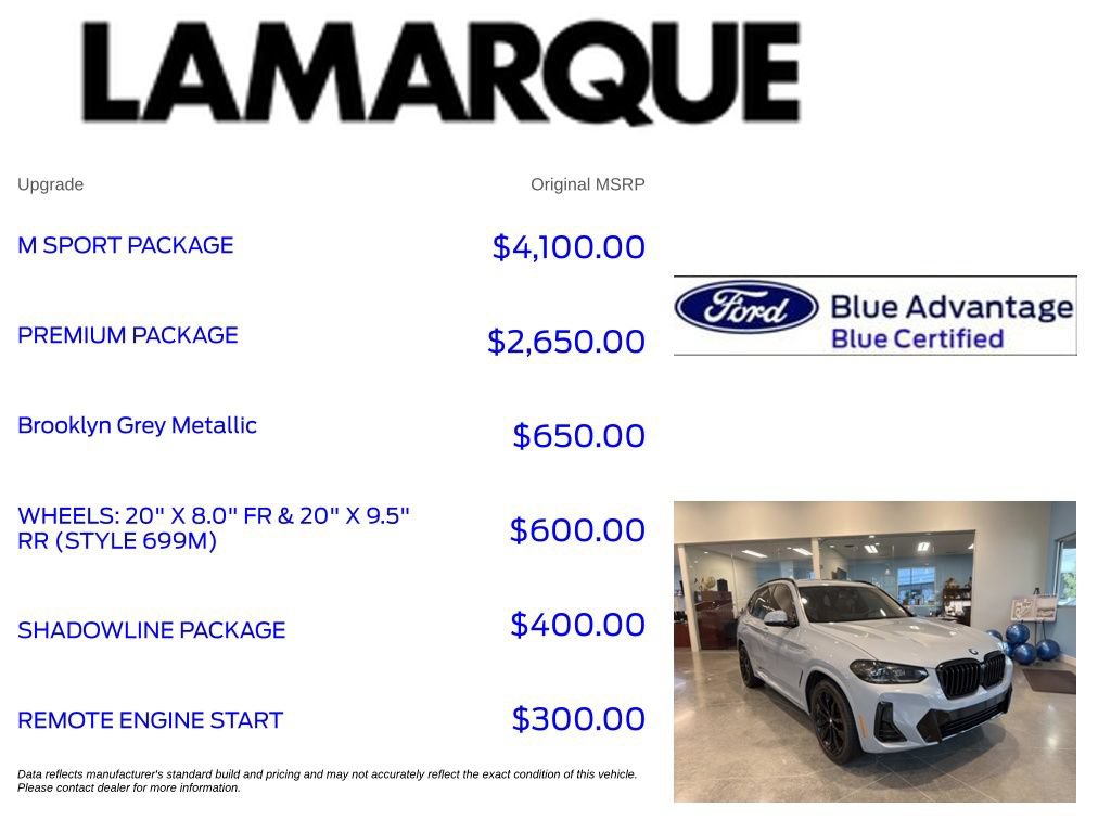 Used 2023 BMW X3 sDrive30i w/ M Sport Package RWD image 10