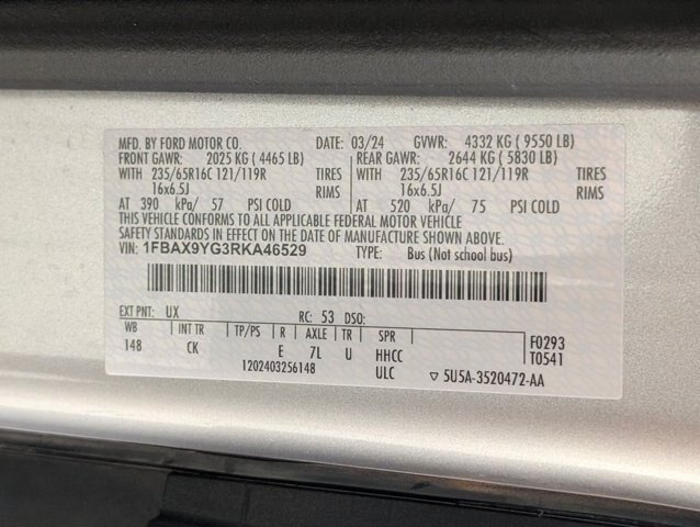 Certified 2024 Ford Transit 350 XLT AWD/4WD image 23