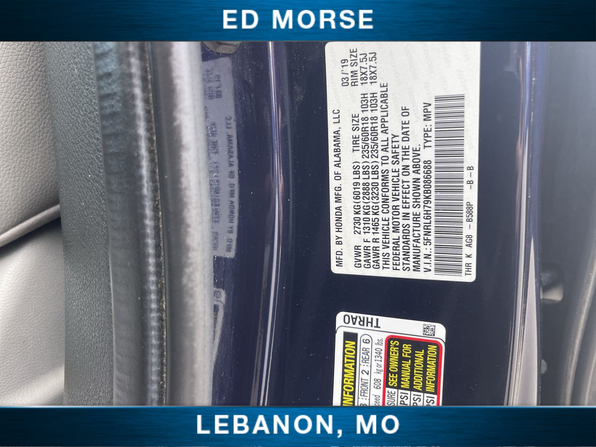 Used 2019 Honda Odyssey EX-L image 33