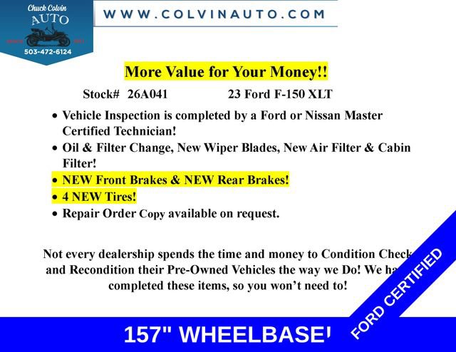 Certified 2023 Ford F150 XLT w/ Trailer Tow Package AWD/4WD image 2
