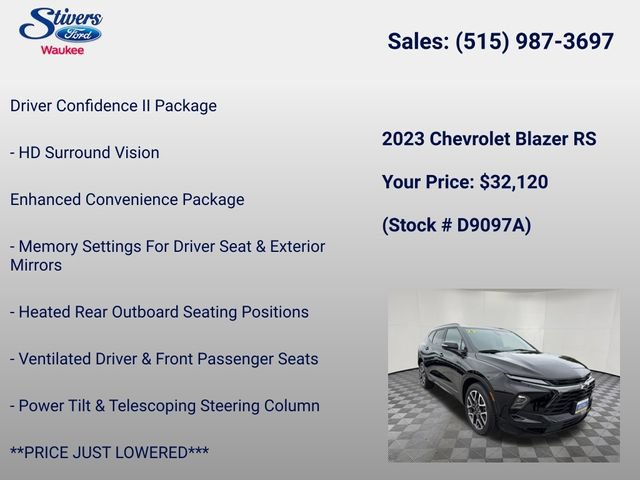 Used 2023 Chevrolet Blazer RS w/ Driver Confidence II Package AWD/4WD image 16