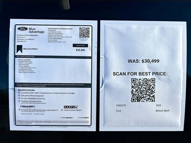 Certified 2025 Ford Bronco Sport Big Bend w/ Convenience Package image 34