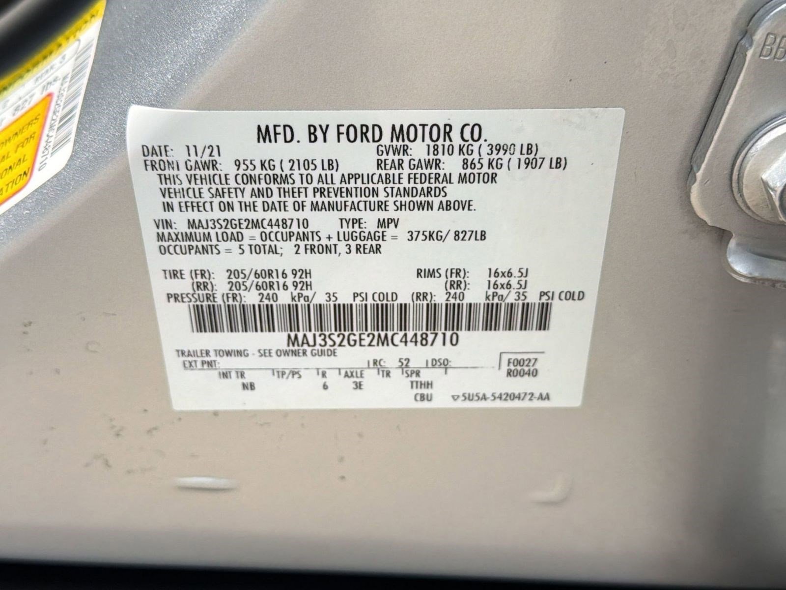 Certified 2021 Ford EcoSport SE w/ SE Convenience Package FWD image 21