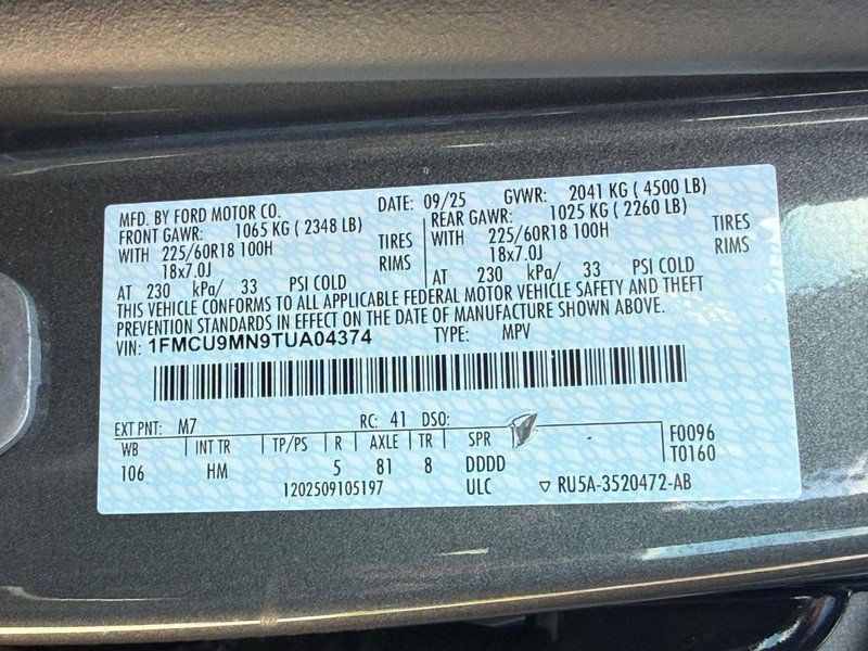 Certified 2026 Ford Escape ST-Line w/ Tech Pack #1 AWD/4WD image 28