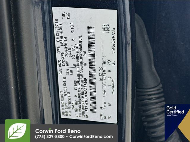 Certified 2022 Ford F150 Platinum w/ Equipment Group 701A High image 37