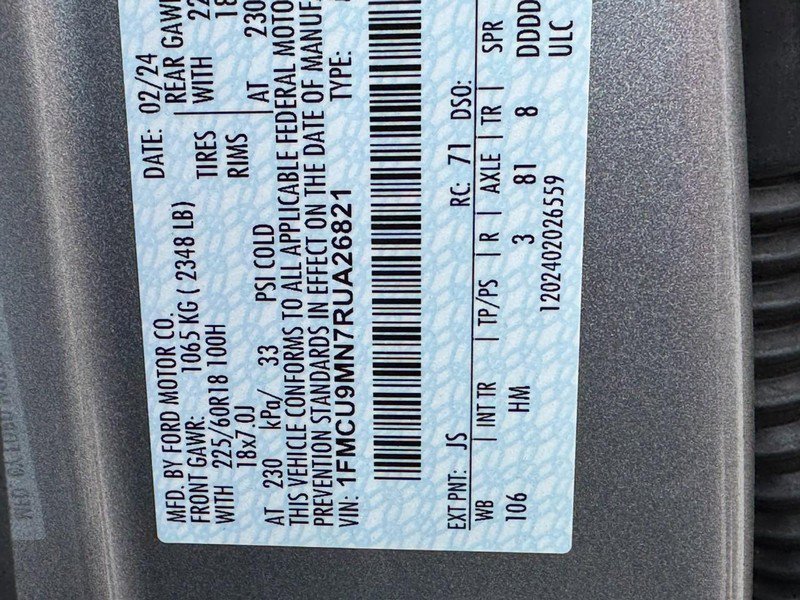 Certified 2024 Ford Escape ST-Line AWD/4WD image 23