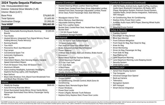 Used 2024 Toyota Sequoia Platinum AWD/4WD image 9