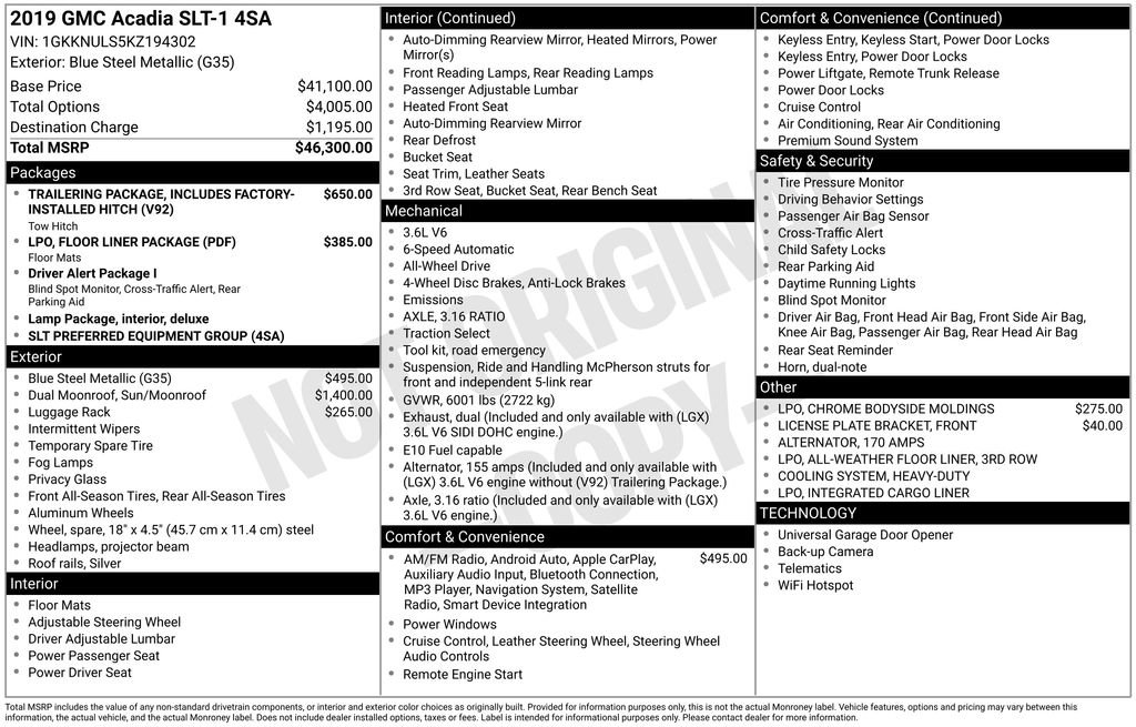 Used 2019 GMC Acadia SLT image 8