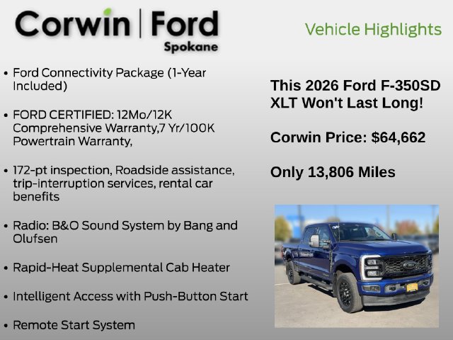 Certified 2026 Ford F350 XLT w/ XLT Premium Package AWD/4WD image 31