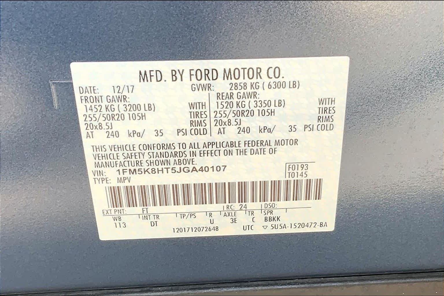 Certified 2018 Ford Explorer Platinum AWD/4WD image 31