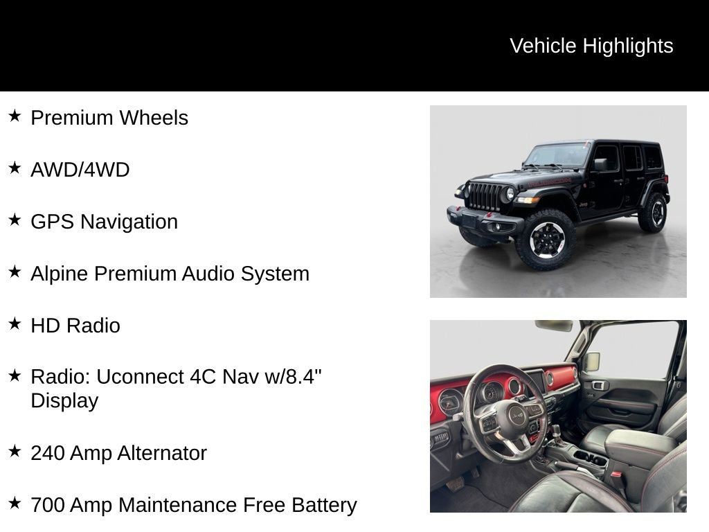 Used 2021 Jeep Wrangler Unlimited Rubicon w/ Uconnect 4C Nav & Sound Group image 26