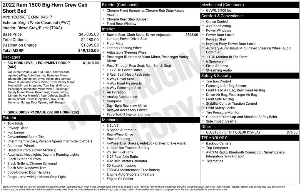 Used 2022 RAM 1500 Big Horn image 10