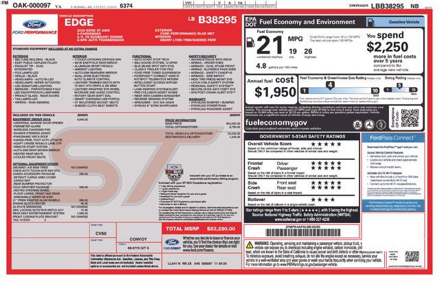 Certified 2020 Ford Edge ST w/ Equipment Group 401A image 46