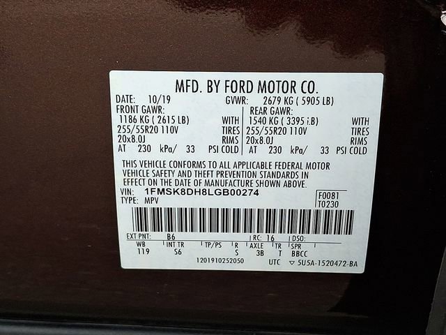 Certified 2020 Ford Explorer XLT w/ Equipment Group 202A AWD/4WD image 28