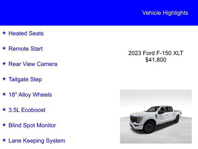 Certified 2023 Ford F150 XLT w/ Equipment Group 302A High AWD/4WD image 6