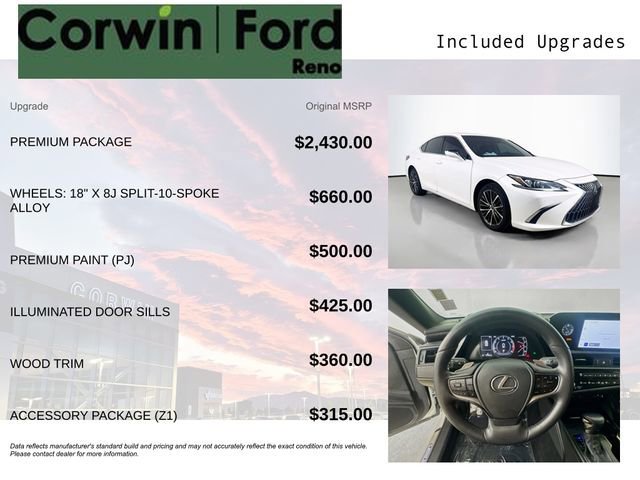 Used 2023 Lexus ES 250 w/ Premium Package AWD/4WD image 9