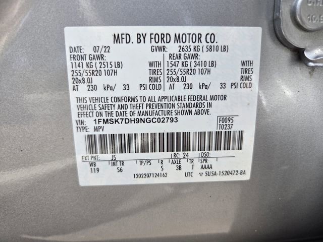 Certified 2022 Ford Explorer XLT w/ Equipment Group 202A RWD image 22