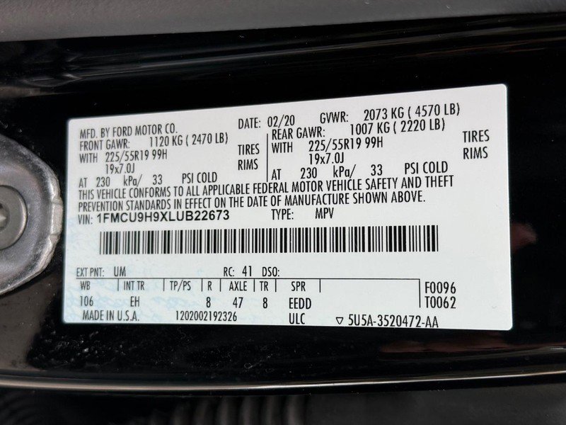 Certified 2020 Ford Escape SEL AWD/4WD image 29