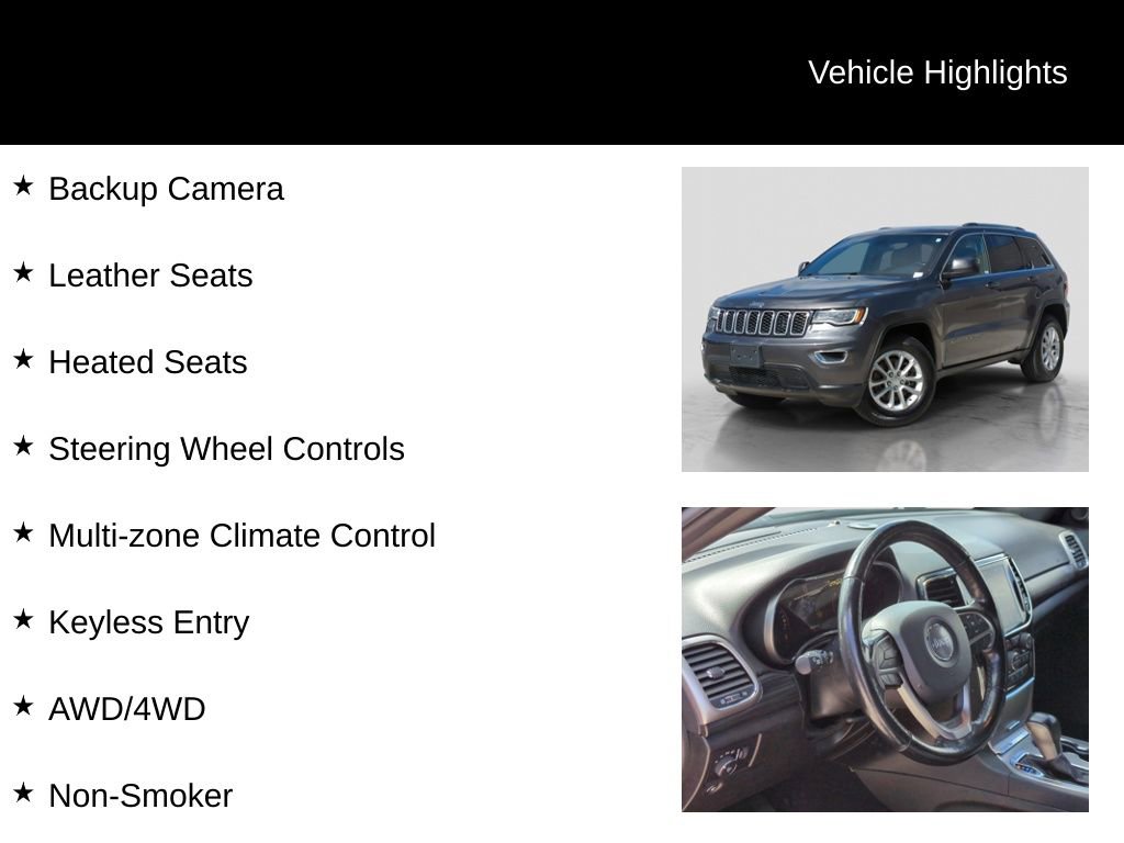 Used 2021 Jeep Grand Cherokee Laredo X AWD/4WD image 11