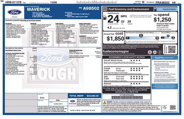 Certified 2023 Ford Maverick XLT w/ Equipment Group 300A Standard AWD/4WD image 9