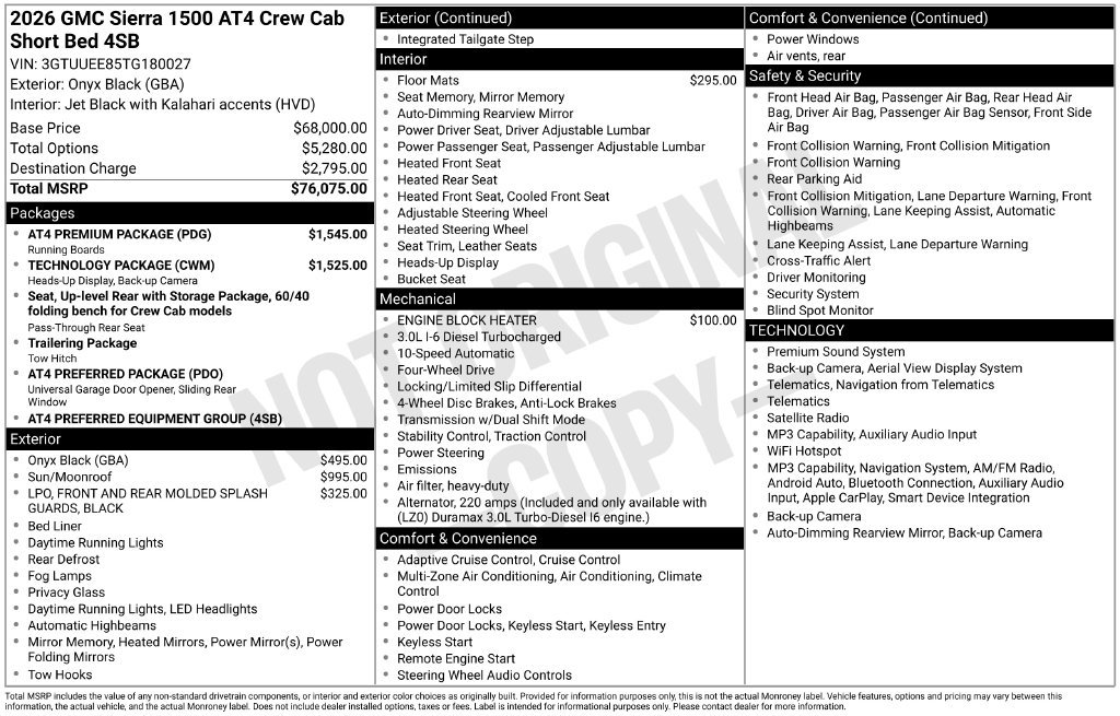 Used 2026 GMC Sierra 1500 AT4 w/ AT4 Premium Package AWD/4WD image 45