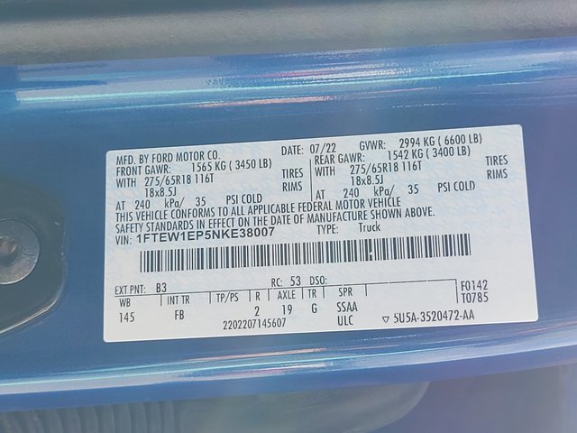 Certified 2022 Ford F150 XLT w/ Equipment Group 302A High image 18