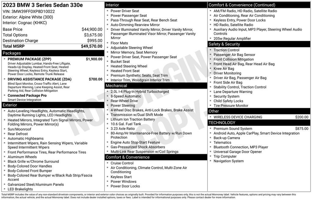 Used 2023 BMW 330e 330e iPerformance w/ Premium Package image 7