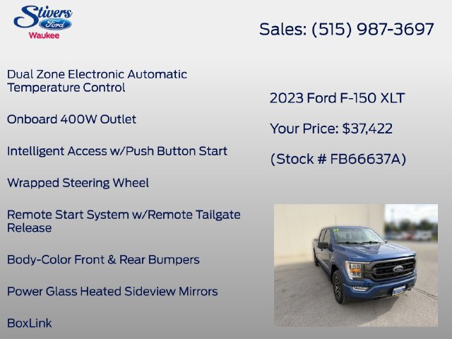 Certified 2023 Ford F150 XLT w/ Equipment Group 302A High AWD/4WD image 38