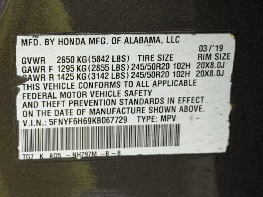 Used 2019 Honda Pilot Touring image 33