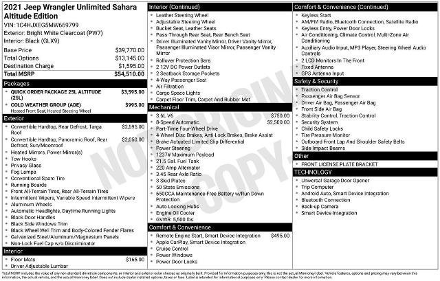 Used 2021 Jeep Wrangler Unlimited Sahara image 22