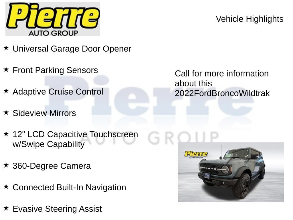 Certified 2022 Ford Bronco Wildtrak AWD/4WD image 15