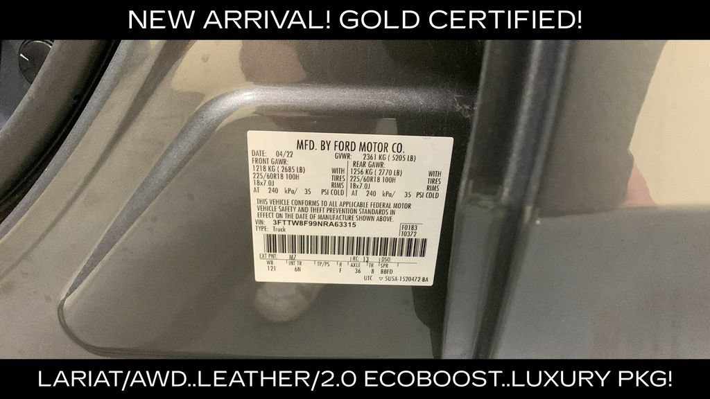 Certified 2022 Ford Maverick Lariat w/ Lariat Luxury Package AWD/4WD image 48