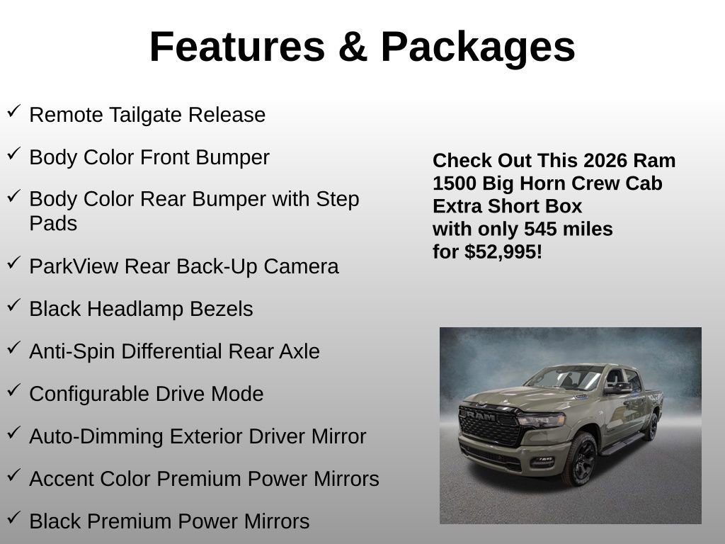 Used 2026 RAM 1500 Big Horn AWD/4WD image 13