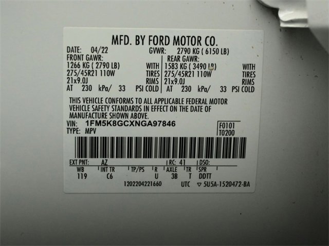 Certified 2022 Ford Explorer ST w/ Equipment Group 401A image 52
