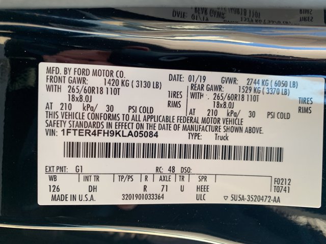 Certified 2019 Ford Ranger Lariat w/ Equipment Group 501A Mid AWD/4WD image 18
