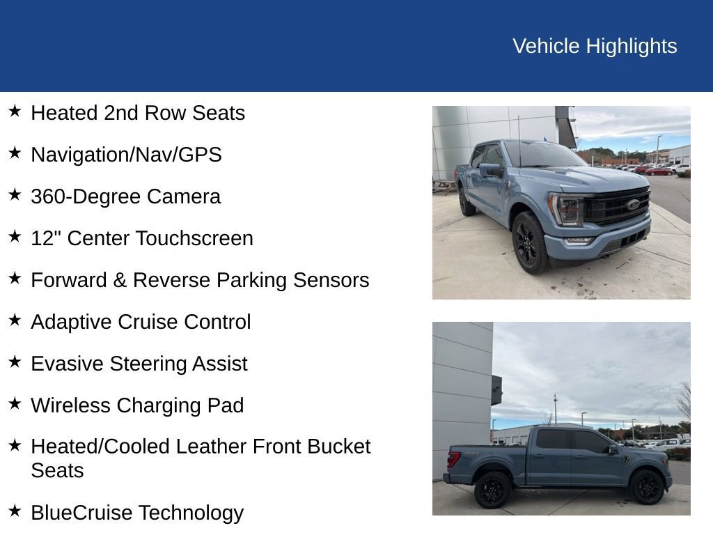 Certified 2023 Ford F150 Platinum w/ Equipment Group 701A High image 29