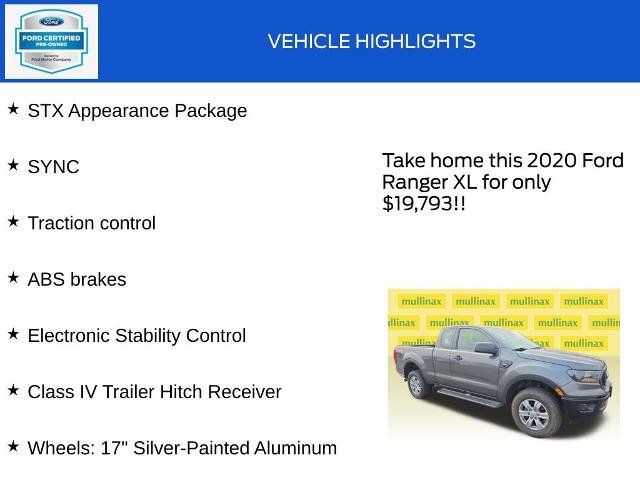Certified 2020 Ford Ranger XL w/ Equipment Group 101A Mid RWD image 18