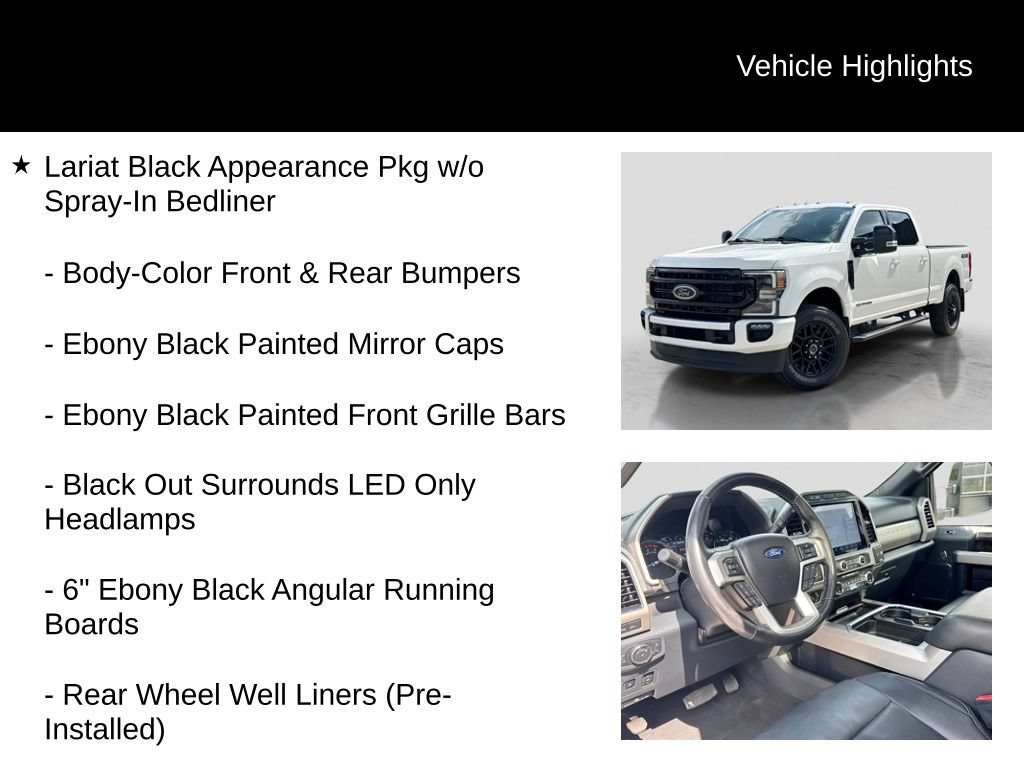 Certified 2022 Ford F350 Lariat w/ Black Appearance Package AWD/4WD image 6