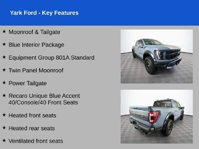 Certified 2023 Ford F150 Raptor w/ Blue Interior Package AWD/4WD image 2