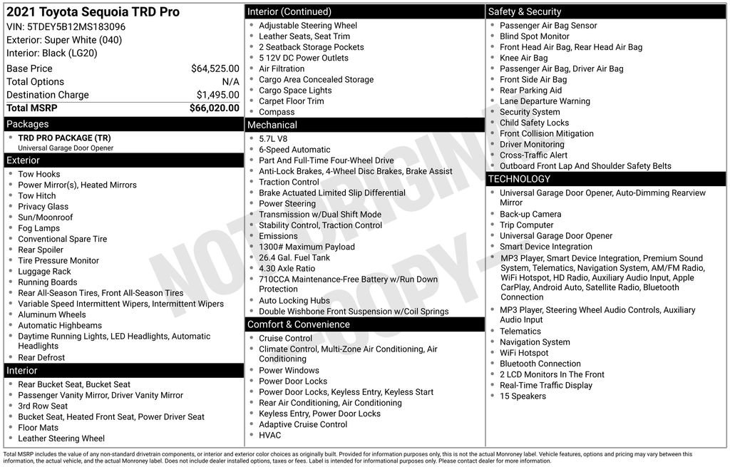 Used 2021 Toyota Sequoia TRD Pro AWD/4WD image 28