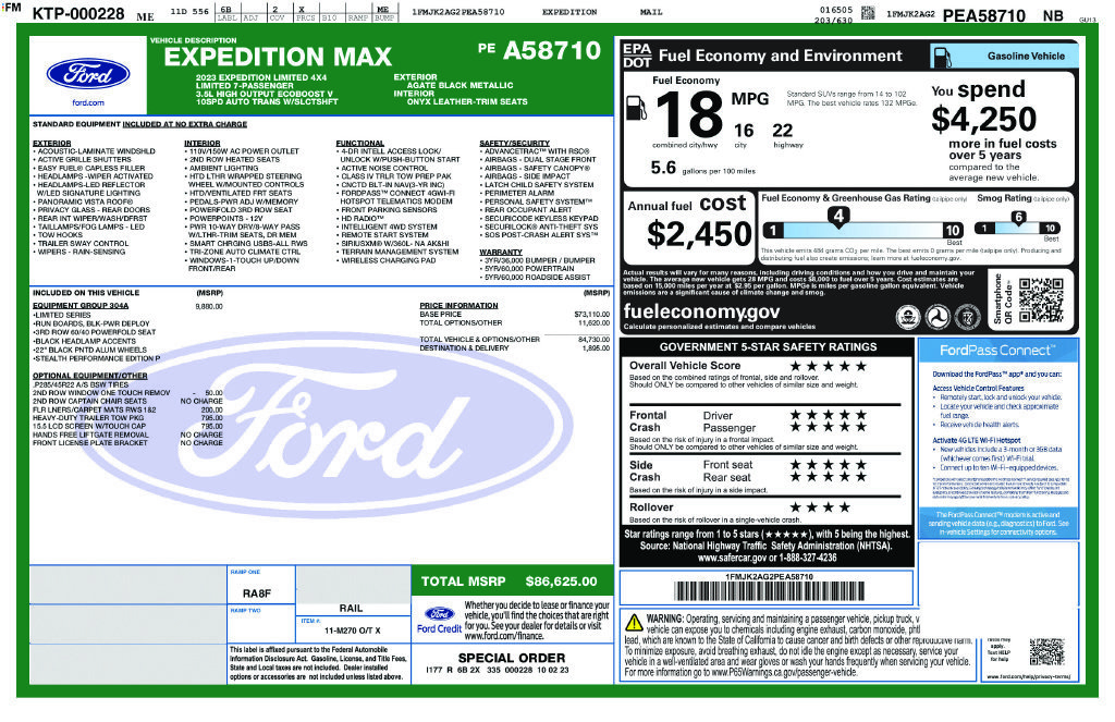Certified 2023 Ford Expedition Max Limited AWD/4WD image 11