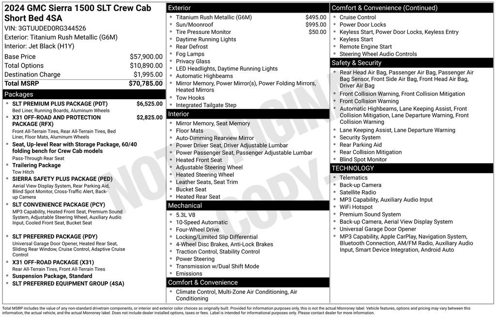 Used 2024 GMC Sierra 1500 SLT w/ SLT Premium Plus Package AWD/4WD image 25