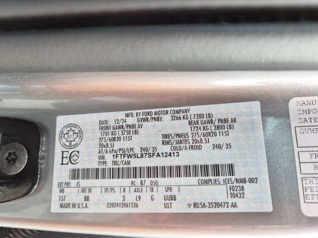 Certified 2025 Ford F150 Lariat w/ Bed Utility Package AWD/4WD image 25
