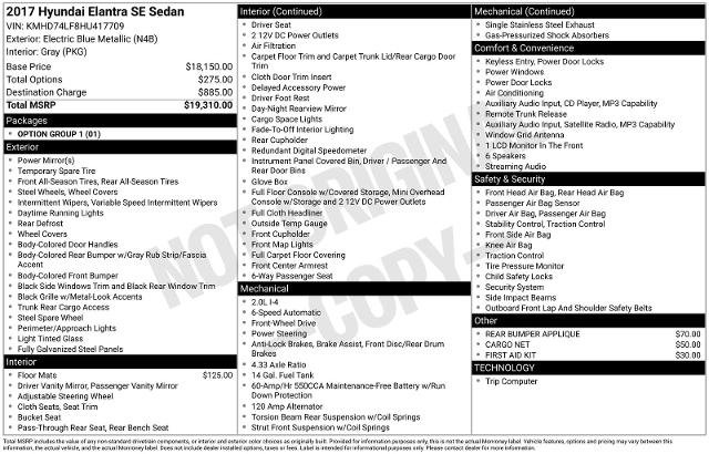 Used 2017 Hyundai Elantra SE image 16